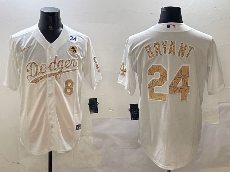 Men Los Angeles Dodgers #24 Bryant White Fashion Game 2025 Nike MLB Jersey style 30612->los angeles dodgers->MLB Jersey